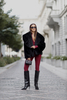 MARILYN fur coat black