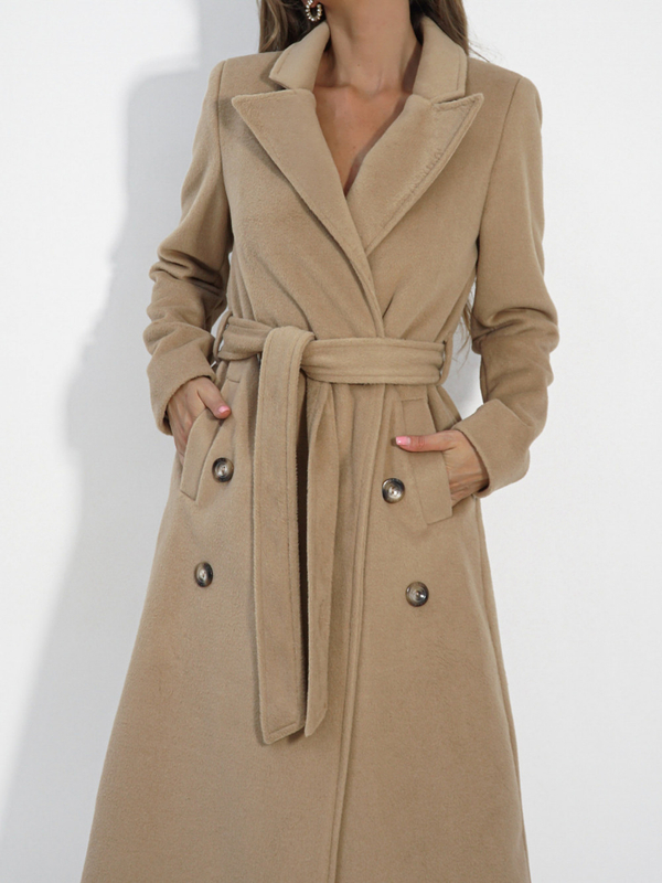 ON THE WAY camel coat
