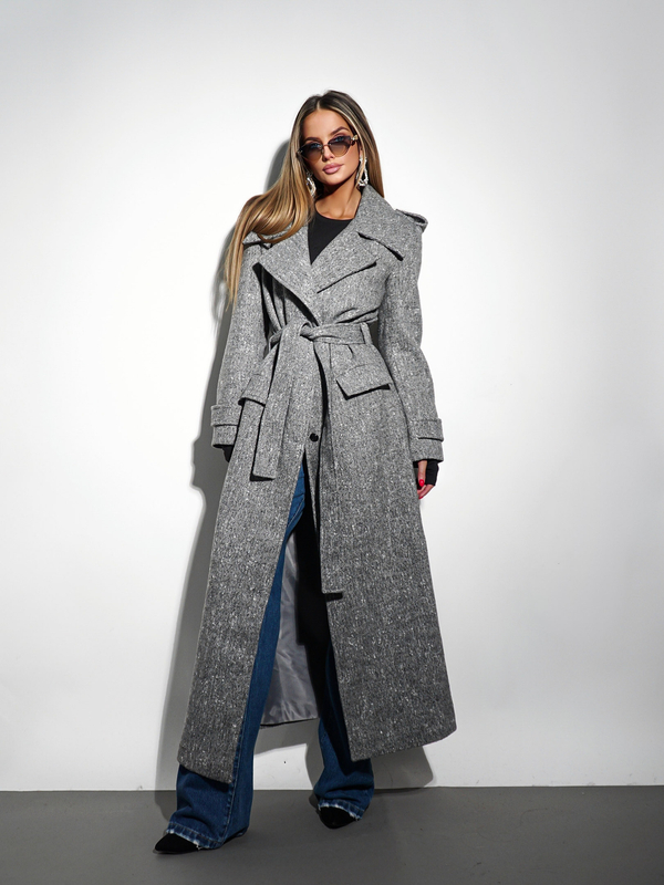 Płaszcz LE LONG jasny szary