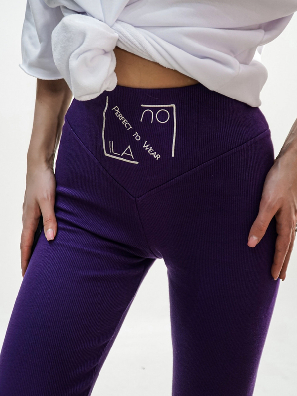 HYPNOTIZED LOGO leggings purple