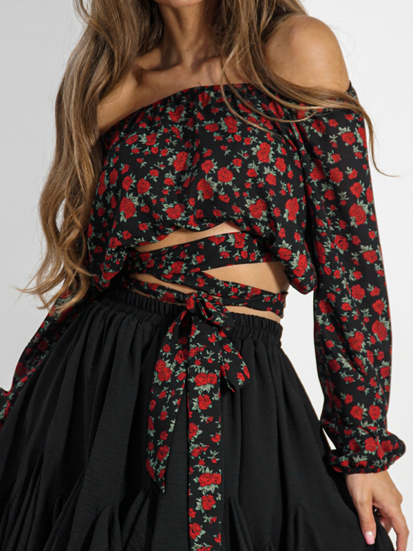 PRIME spangled blouse black