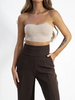 LILA LOU band top beige