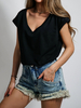 V-NECK T-shirt black