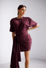 Sukienka LINDA bordowa