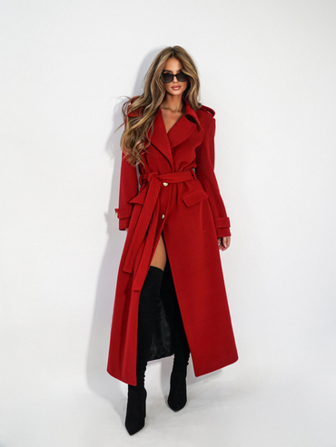 LE LONG coat red