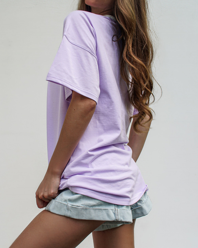 COOL GIRL long lilac T-shirt