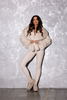 MARILYN beige fur coat