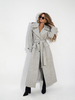 LE LONG coat grey melange