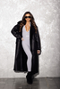 PREMIUM black long sheepskin coat PREORDER