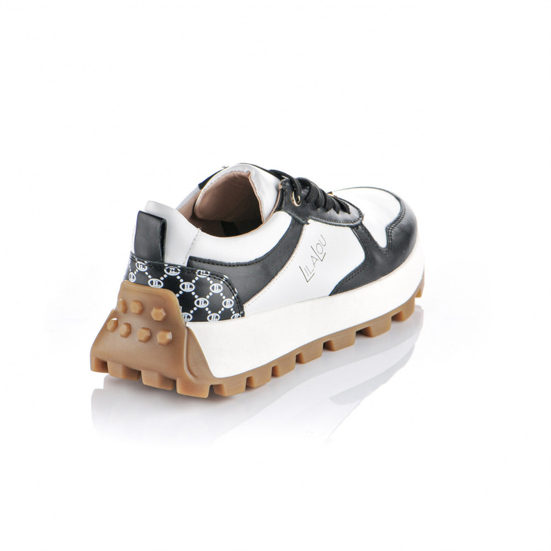 LILA LOU white and black sneakers