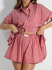 LOKA maroon striped set