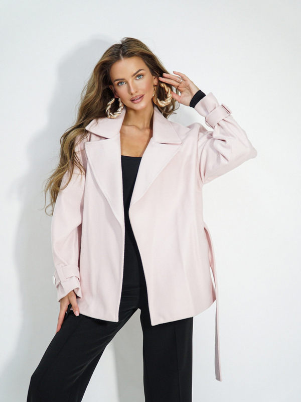 Płaszcz CITY krótki różowy