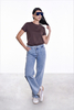 LL t-shirt chocolate embroidery