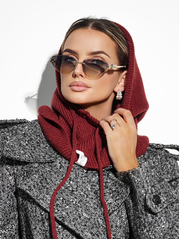 Balaklawa komin LILA LOU bordowa