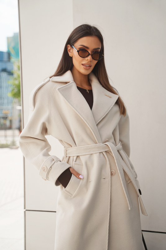 Coat LE LONG ecru