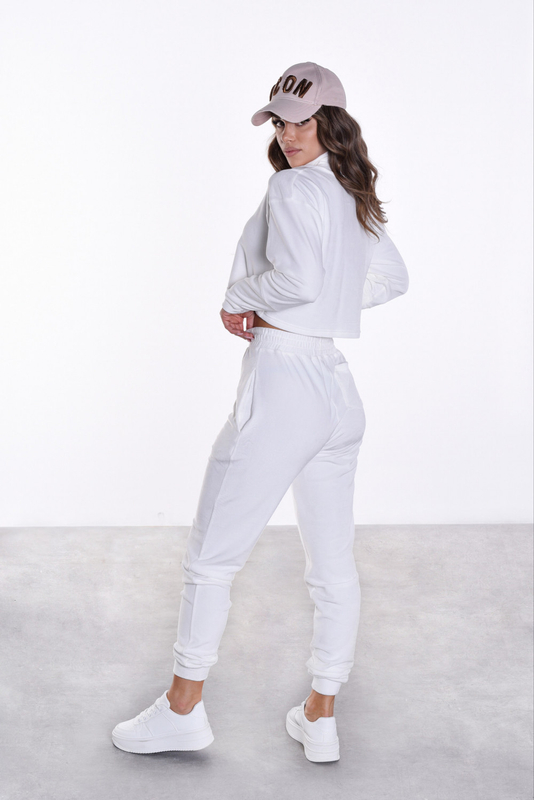 LOLI2 white velour tracksuit