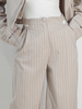 HEELS UP pants beige stripes 