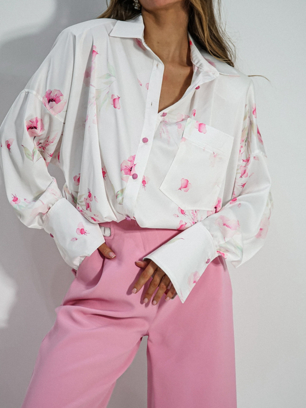 CUBA LIBRE shirt white flowers