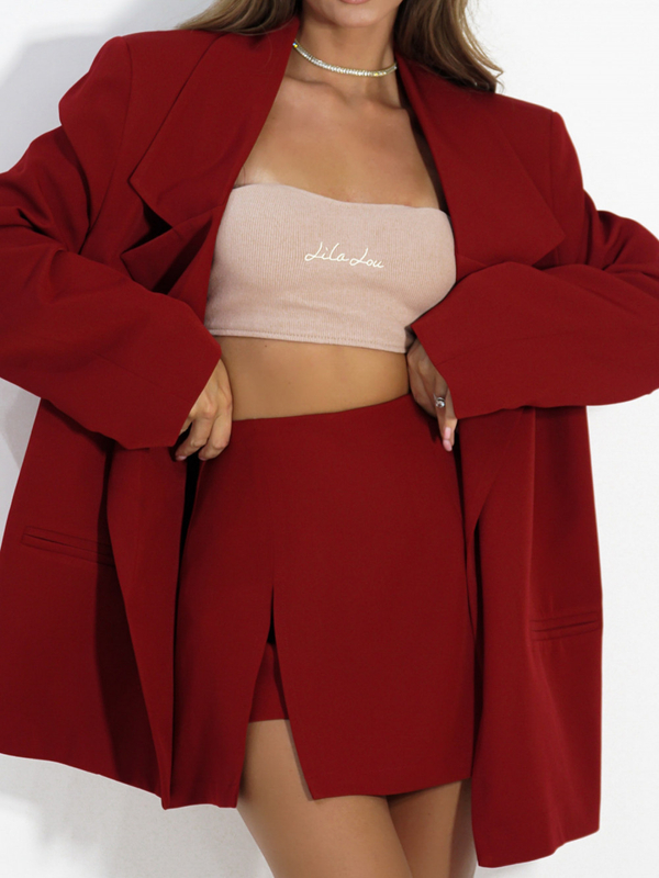 FIORE skirt-shorts maroon