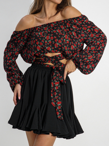 PRIME spangled blouse black