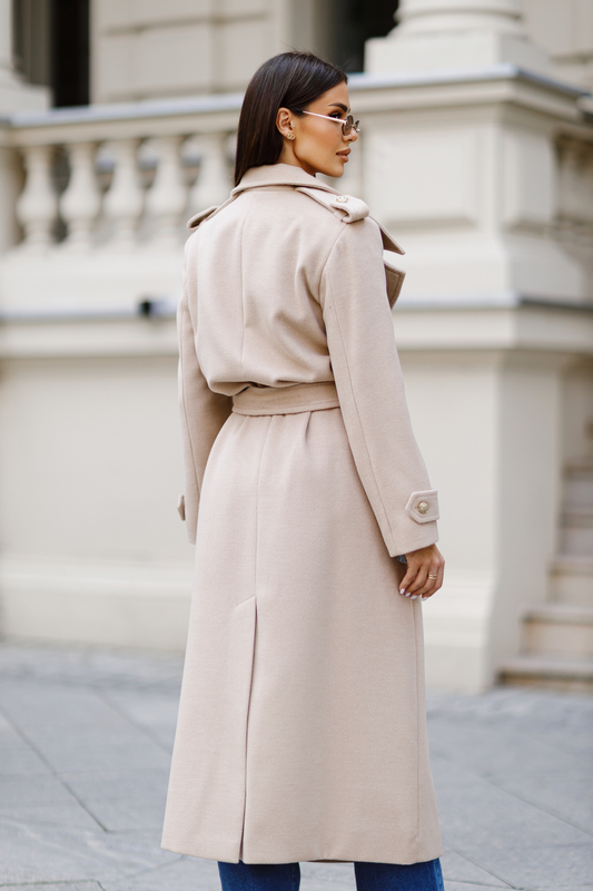 Płaszcz LE LONG ciemny beż