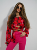 PRIME spangled blouse roses