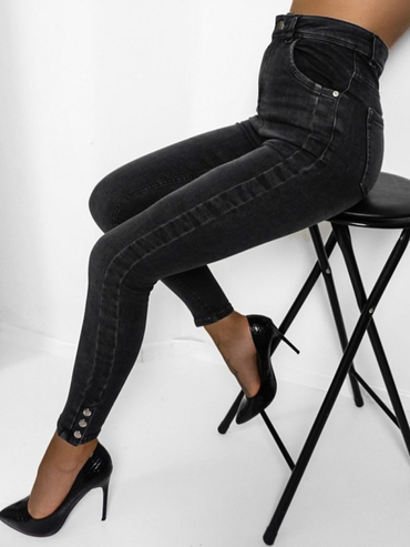 Jeansy HIGH WAIST czarne