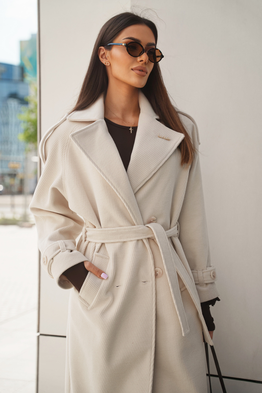 Coat LE LONG ecru
