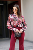 CAMILLA shirt pink flowers