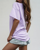 T-shirt COOL GIRL długi lila