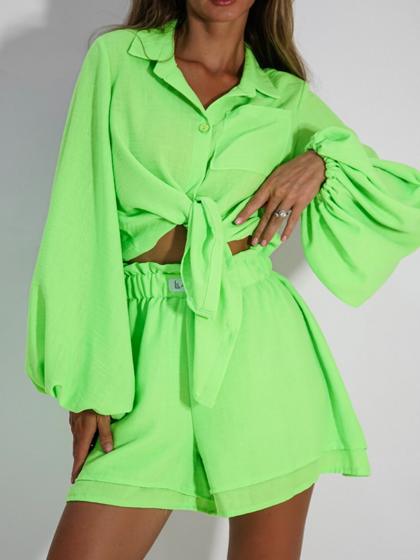 Komplet VICKY neon zielony