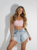 LILA LOU ribbon headband top pink