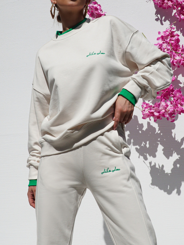 Dres POLI beżowo-zielony