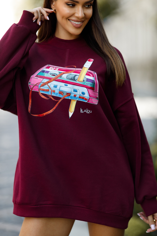 CASETTE sweatshirt maroon