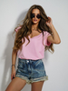 V-NECK T-shirt pink