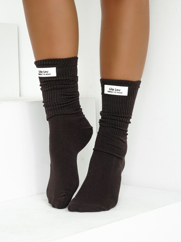 LILA LOU brown socks