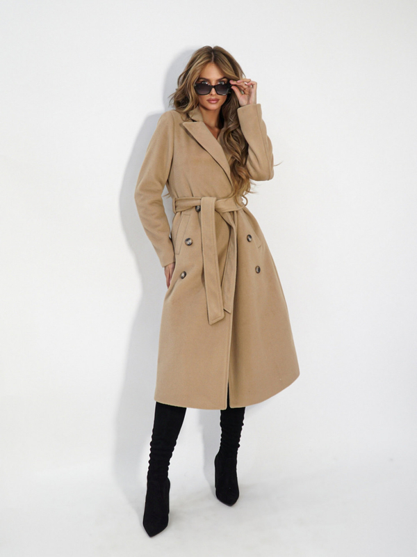 ON THE WAY camel coat