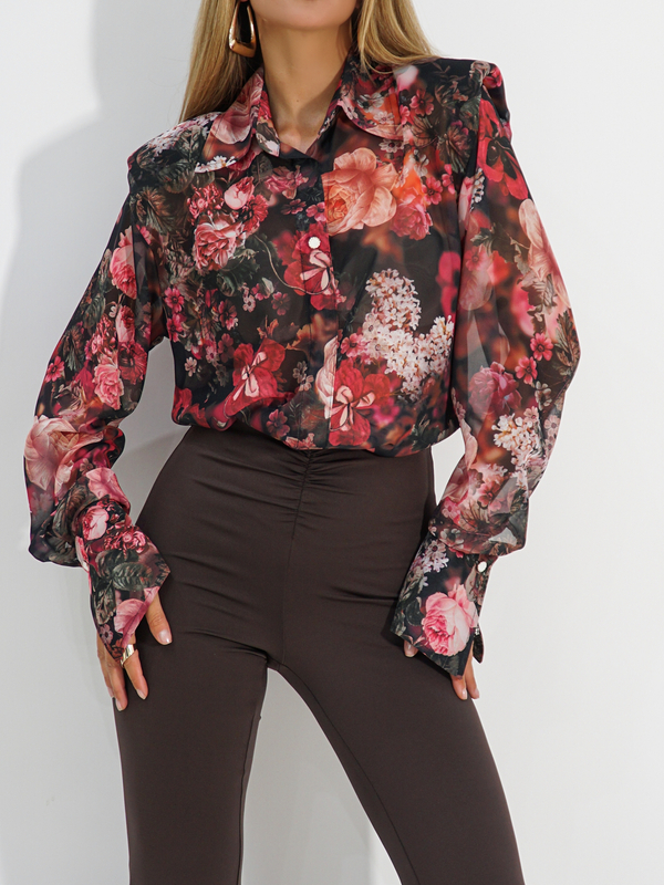 CAMILLA shirt pink flowers