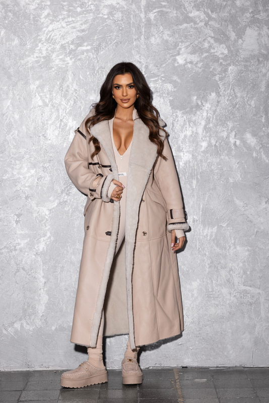 PREMIUM sheepskin beige long PREORDER