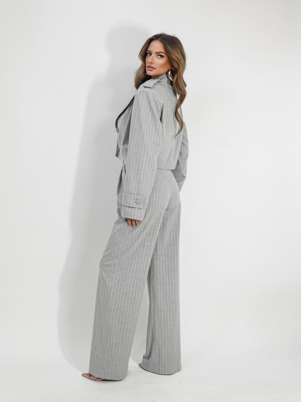 Spodnie HEELS UP szare paski