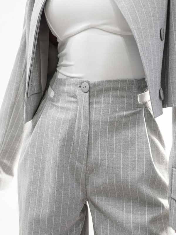 Spodnie HEELS UP szare paski