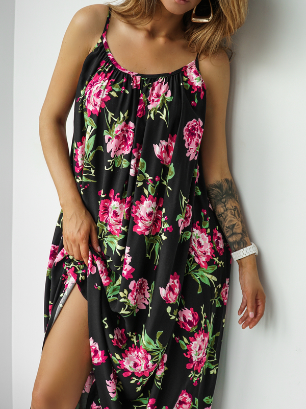 GYPSY black floral dress