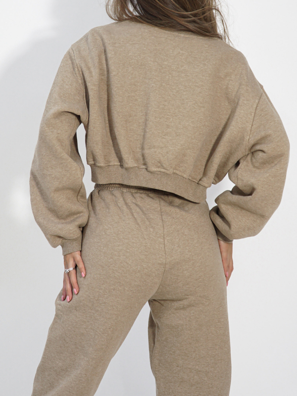 OLIV sweatpants dark beige melange