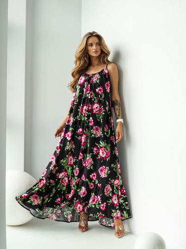 GYPSY black floral dress