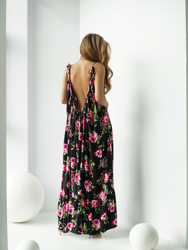 GYPSY black floral dress