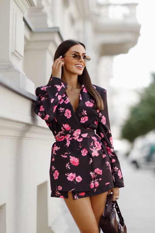 Żakiet ABOUT YOU brązowy w kwiaty