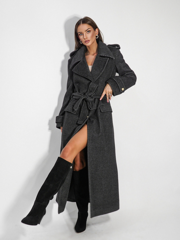 Płaszcz LE LONG grafitowy