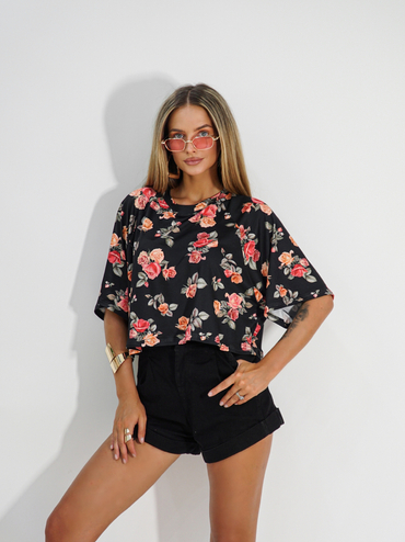 FLORA blouse black